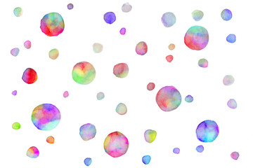 カラフルな水玉模様