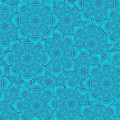 Ethnic floral seamless pattern