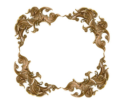 recommend clip art: isolated golden abstract wall decoration 