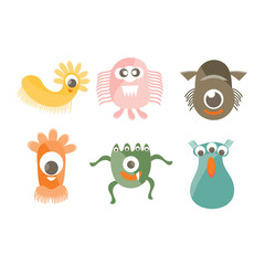 Cute monsters vector design illustration.