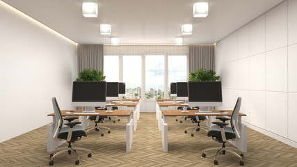 Office interior. 3D illustration