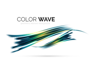 Glossy wave isolated on white background 