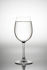 Glass of water isolated on white background