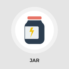 Jar vector flat icon