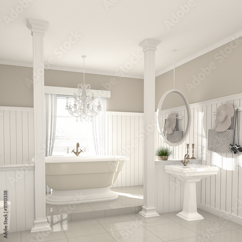 Bad badezimmer nostalgisch landhausstil country style vintage ro ...