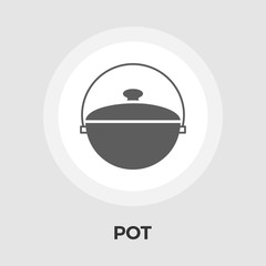 Pot vector flat icon