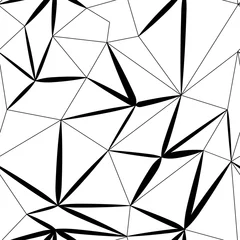 Cercles muraux Noir et blanc Modèle sans couture de réseau