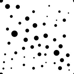 Polka dot black seamless pattern