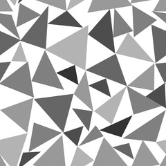 Triangle gray chaotic seamless pattern