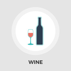 Wine vector flat icon