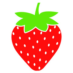 Erdbeer Icon Weiß Abstrackt