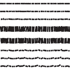 Abstract dotted and dashed seamless pattern