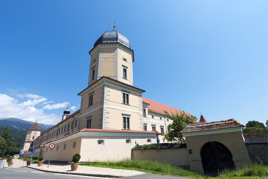 Abtei Seckau in der Seckau, Österreich, Eckturm, Aussenturm