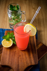 Refreshing summer drink with fruit punch