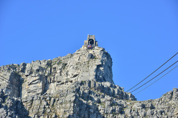 Cable car at Table mountain in South Africa