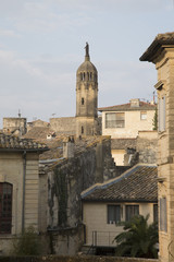 Fototapeta na wymiar Church Tower Uzes, Provence