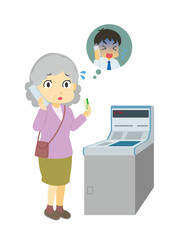 オレオレ詐欺　ATM