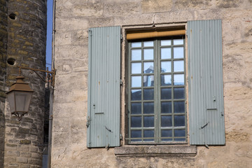 Fototapeta na wymiar Building Window, Uzes, Provence, France