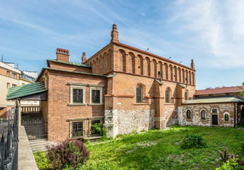 Fototapeta na wymiar Old Jewish Synagogue in Kazimierz district of Cracow, Poland