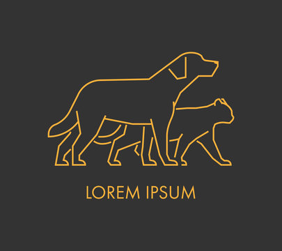 Gold logo for pet shop
