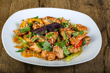 Stir-fried chicken