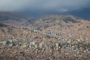 Obraz na płótnie Canvas City skyline of La Paz, Bolivia