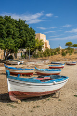 Naklejka na ściany i meble Fischerboote in Sizilien
