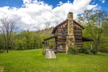Historic Pioneer Cabin In Kentucky. Gladie cabin in the Daniel Boone National Forest. This is a...