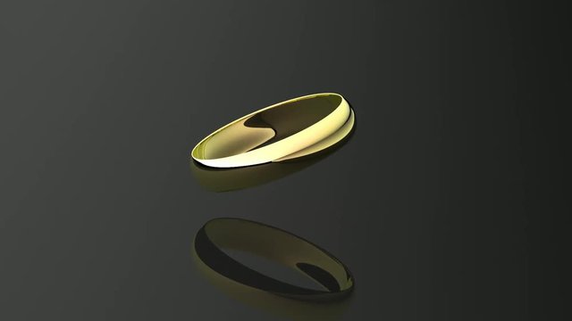 golden polished wedding ring