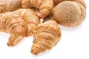 French butter croissant bread and bakery