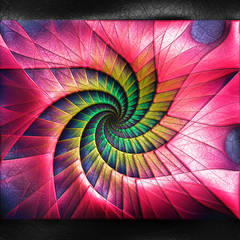 Fototapeta premium Plastic fractal on leather