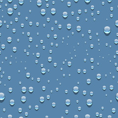 Water transparent drops seamless pattern.
