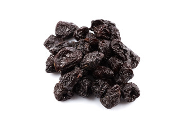 Dried plum - prunes isolated