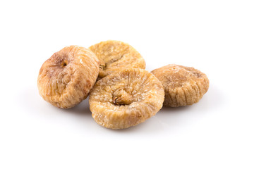 Dried Figs on white background