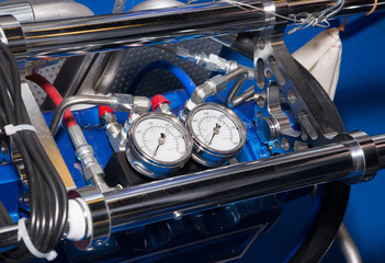  pressure gauge on the air compressor