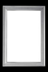 silver frame for painting or picture, home decor item Isolated o
