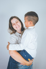 happy family, adoption, multicultural