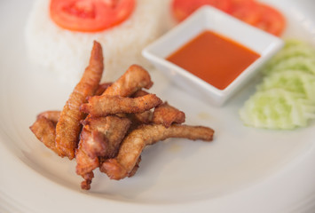 Thailand food, fried pork