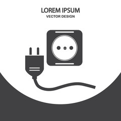 Socket icon on the background