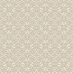 Vintage ornament, seamless pattern in neutral color