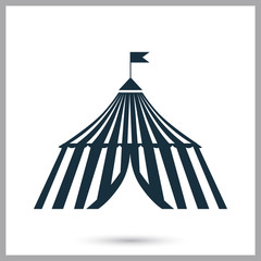Circus dome icon on the background