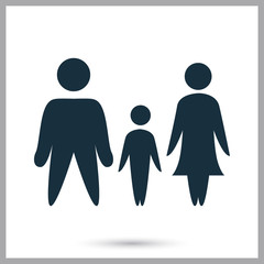 Family icon on the background