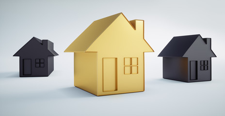 Goldene Immobilie - Symbolhaus