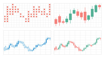 Set of flat graphs and charts with a grid