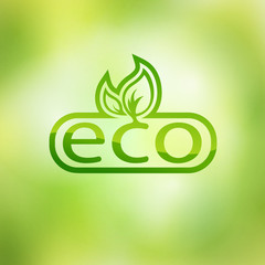 Green eco friendly background - abstract leaves.