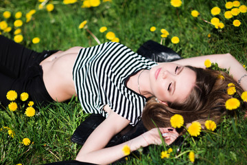 girl in dandelion