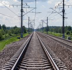 Fototapeta na wymiar Railroad rails