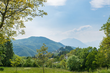 Esino Lario (913 m), Italy. Picturesque village above Lake Como, headquarters in 2016 of the 12th International Wikimedia conference. 
