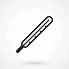 Medical thermometer icon vector