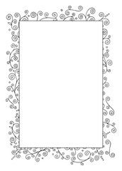 Floral Doodle Frame